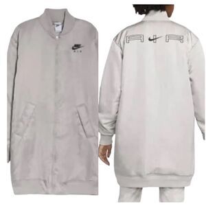 Nike Air ~ Therma Fit ~ Womens Bomber Style ~Long Loose fit Jacket~size S ~ NWT